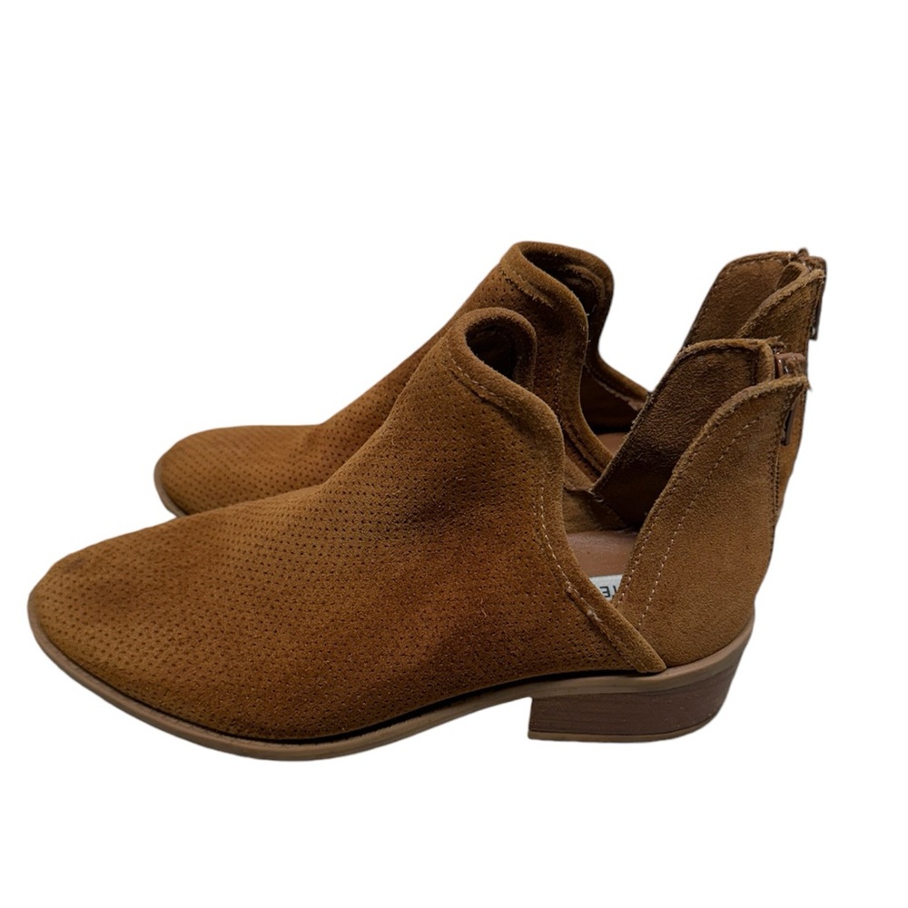 Steve Madden Laramie chestnut tan brown suede leather ankle booties size 6M